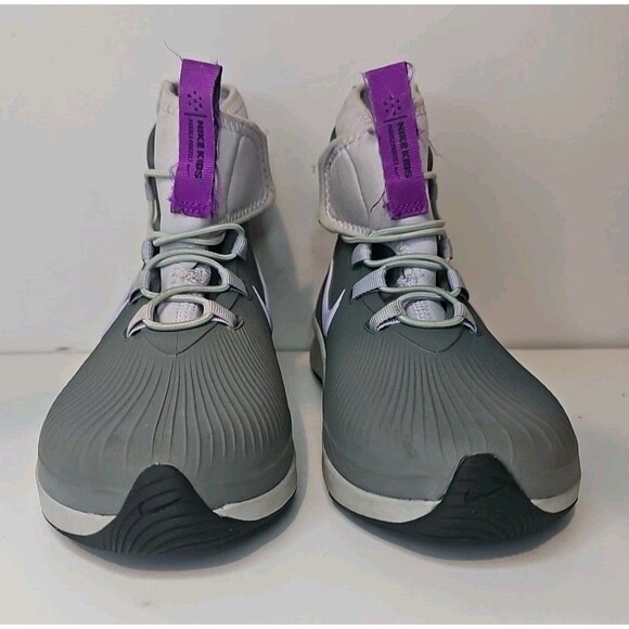 Nike Binzie Waterproof Rain Boots Sneakers Youth Size 13C Gray Purple BQ5381-003 - Picture 2 of 7